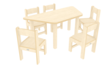 白桦系列-梯形桌